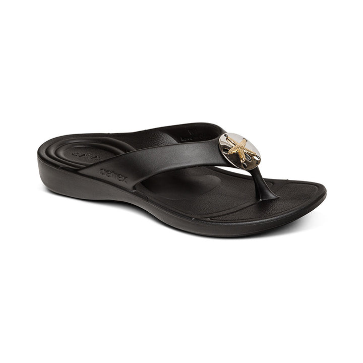 Women's Maui Starfish Orthotic Flips - Black