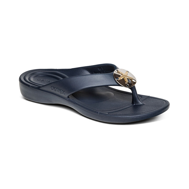 Women's Maui Starfish Orthotic Flips - Navy