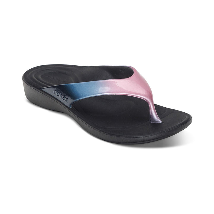 Women's Maui Orthotic Flips - Metallic Pink