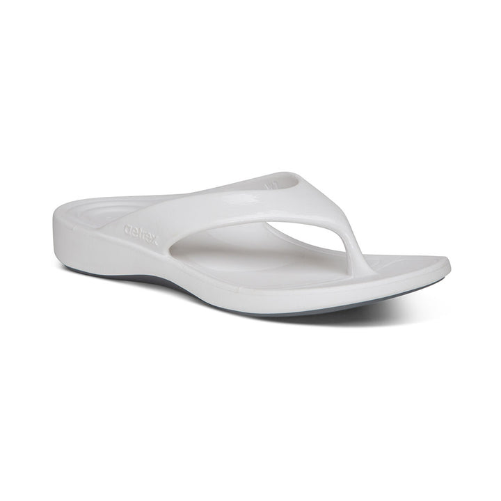 Women's Maui Orthotic Flips - Glossy White