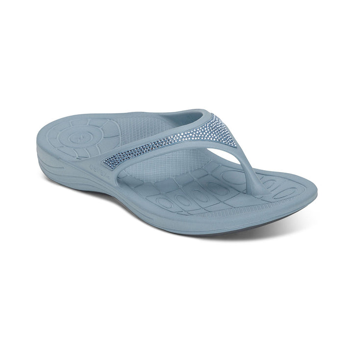 Women's Fiji Orthotic Flips - Blue Sparkle