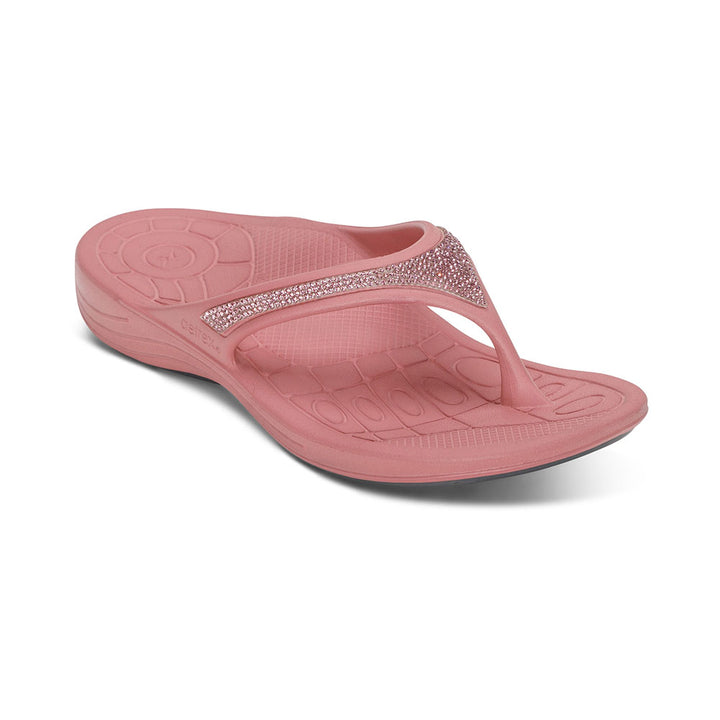 Women's Fiji Orthotic Flips - Rose Sparkle