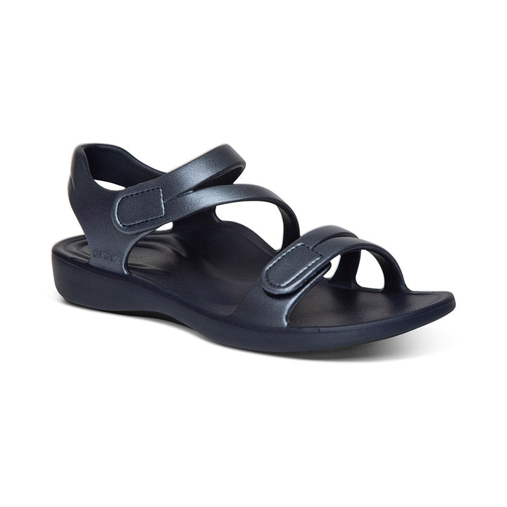 Women's Jillian Sport Orthotic Sandal - Shimmer Navy